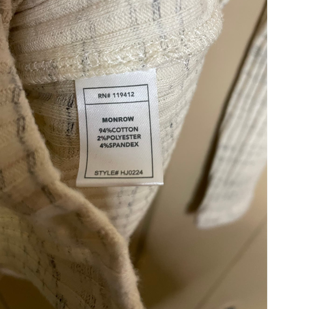 Monrow Cosmo Ribbed Cardigan in Heather Ash Medium New With Tags - Picture 3 of 4